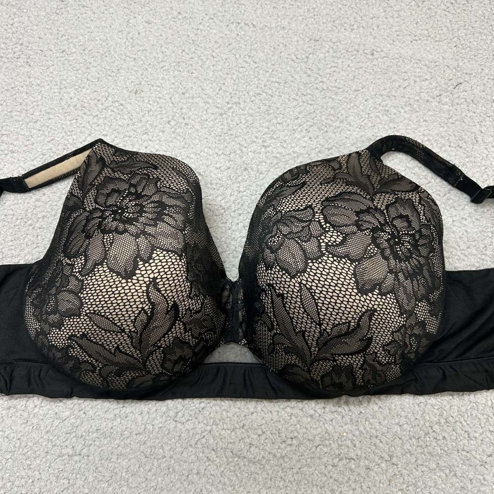 Cacique Bra 40G T-Shirt Bra Lightly Lined Full Coverage Lace Overlay Lane Bryant